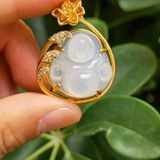  Dây Chuyền Mặt Phật Dưỡng Tâm Hoa Khai Kiến Phật BKJECN-9459 