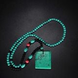  Vòng Cổ Đá Ngọc Lam Turquoise Mặt Vuông Sưu TầmBKJECN-9472 