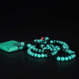  Vòng Cổ Đá Ngọc Lam Turquoise Mặt Vuông Sưu TầmBKJECN-9472 
