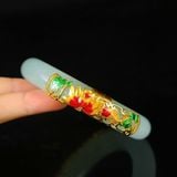  Vòng Tay Ngọc Bích Cẩm Thạch Bọc Kim Loại Mạ Vàng BKJECN-9477 