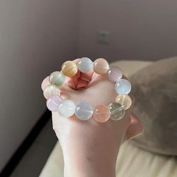  Vòng Tay Đá Thạch Anh Tóc Ngũ Sắc Phong Thủy BKJECN-9529 
