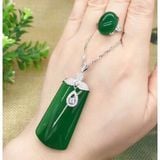  Trọn Bộ Trang Sức Ngọc Bích Xanh Lục Cao Cấp BKJECN-9530 