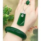  Trọn Bộ Trang Sức Ngọc Bích Xanh Lục Cao Cấp BKJECN-9530 