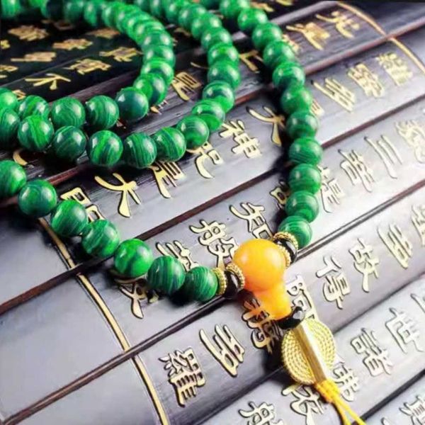  Chuỗi Vòng Tay Đá Khổng Tước Lôi Đế Mix Hạt Mật Lạp Cổ BKJECN-9552 