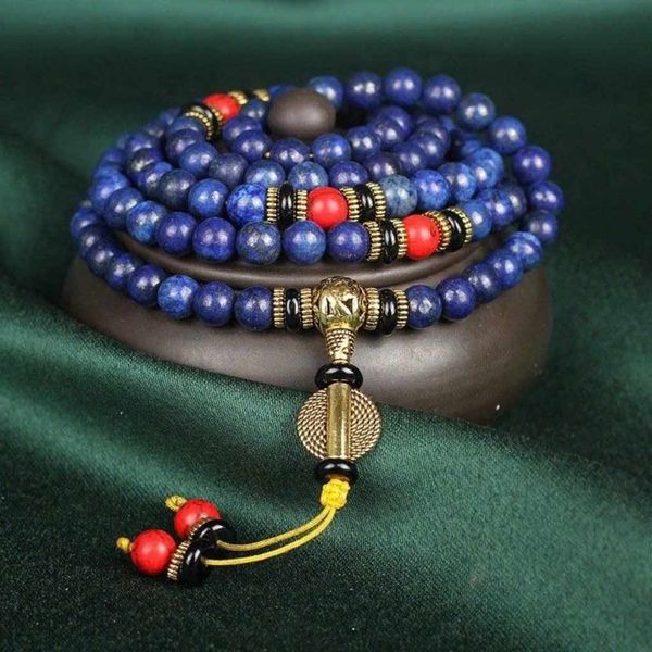  Vòng cổ Chuỗi 108 Hạt Đá Lapis Lazuli BKJECN-9555 