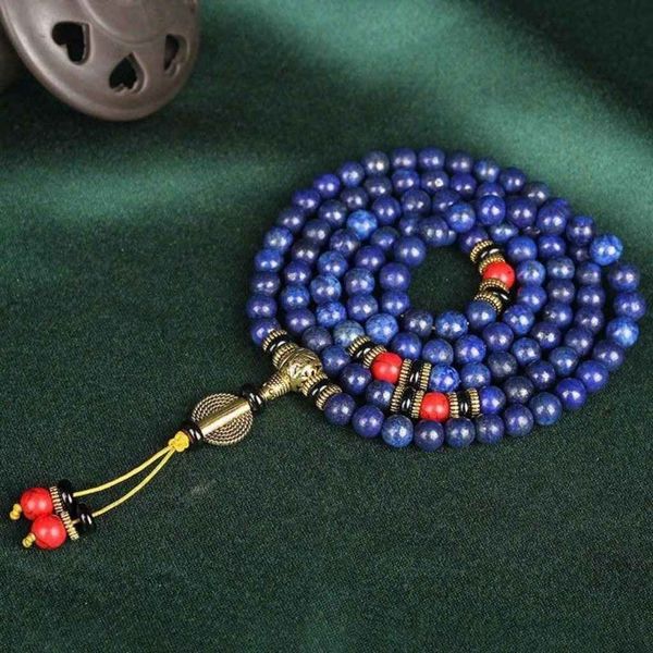  Vòng cổ Chuỗi 108 Hạt Đá Lapis Lazuli BKJECN-9555 