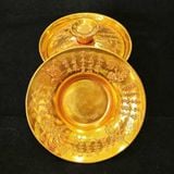  Tách Trà Đồng Pháp Lam Khắc Chữ Triện Cổ Sưu Tầm BKMECN-10005 