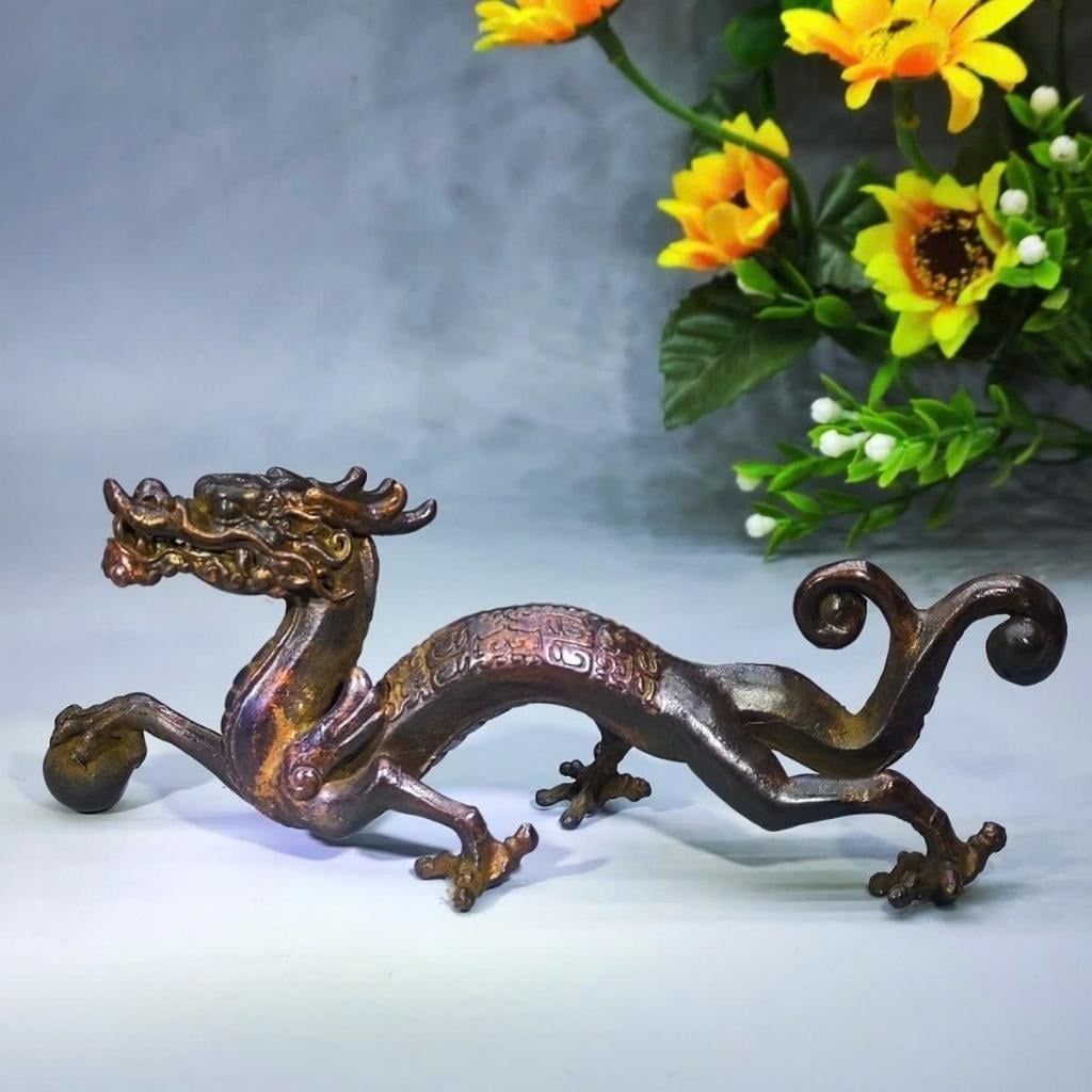  Tượng Rồng Phong Thủy Bằng Đồng Cổ Sưu Tầm BKMECN-10016 