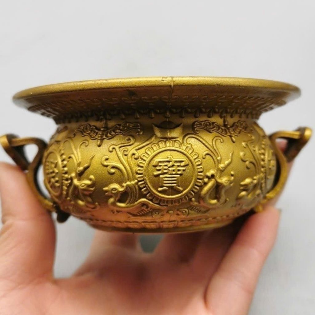  Hũ Đồng Chiêu Tài Hai Tai Cổ Sưu Tầm BKMECN-10017 