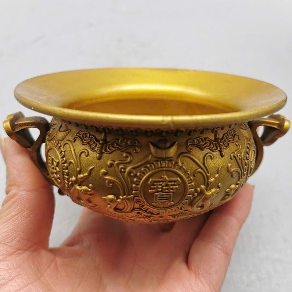  Hũ Đồng Chiêu Tài Hai Tai Cổ Sưu Tầm BKMECN-10017 