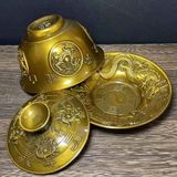  Chén Trà Khải Đồng Tứ Linh Cổ Sưu Tầm BKMECN-10026 