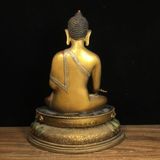 Tượng Phật Dược Sư Lưu Ly Bằng Đồng Mạ Vàng Cổ Sưu Tầm BKMECN-10036 