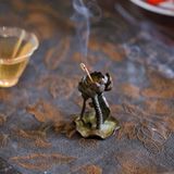  Lư Xông Trầm Đồng Mini Tích Cá Chép Ngậm Sen Cổ Sưu Tầm BKMECN-10038 