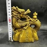  Tượng Rồng Đồng Đứng Đỉnh Núi Tích Chữ Hán Cổ Sưu Tầm BKMECN-10040 