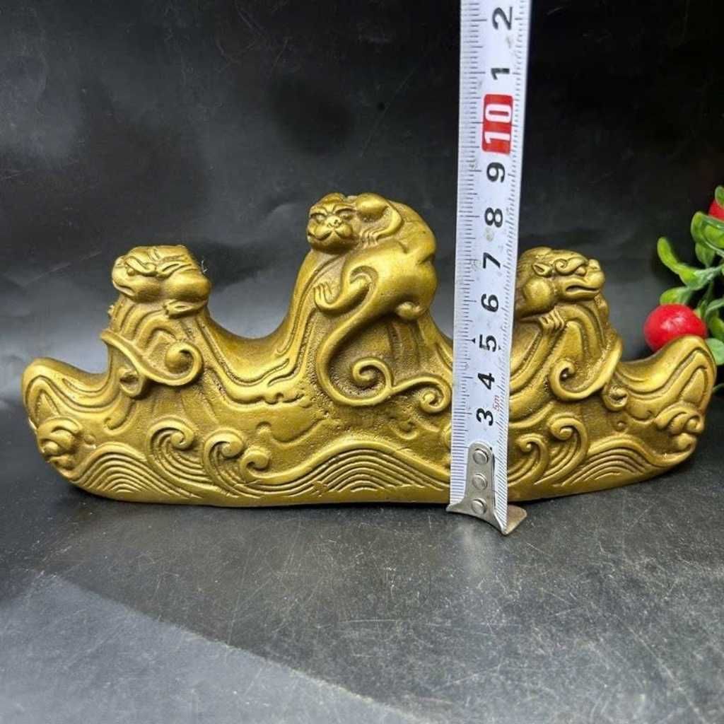  Gác Bút Đồng Xưa Ba Đỉnh Núi Tích Ngũ Long Hải Triều Sưu Tầm BKMECN-10041 
