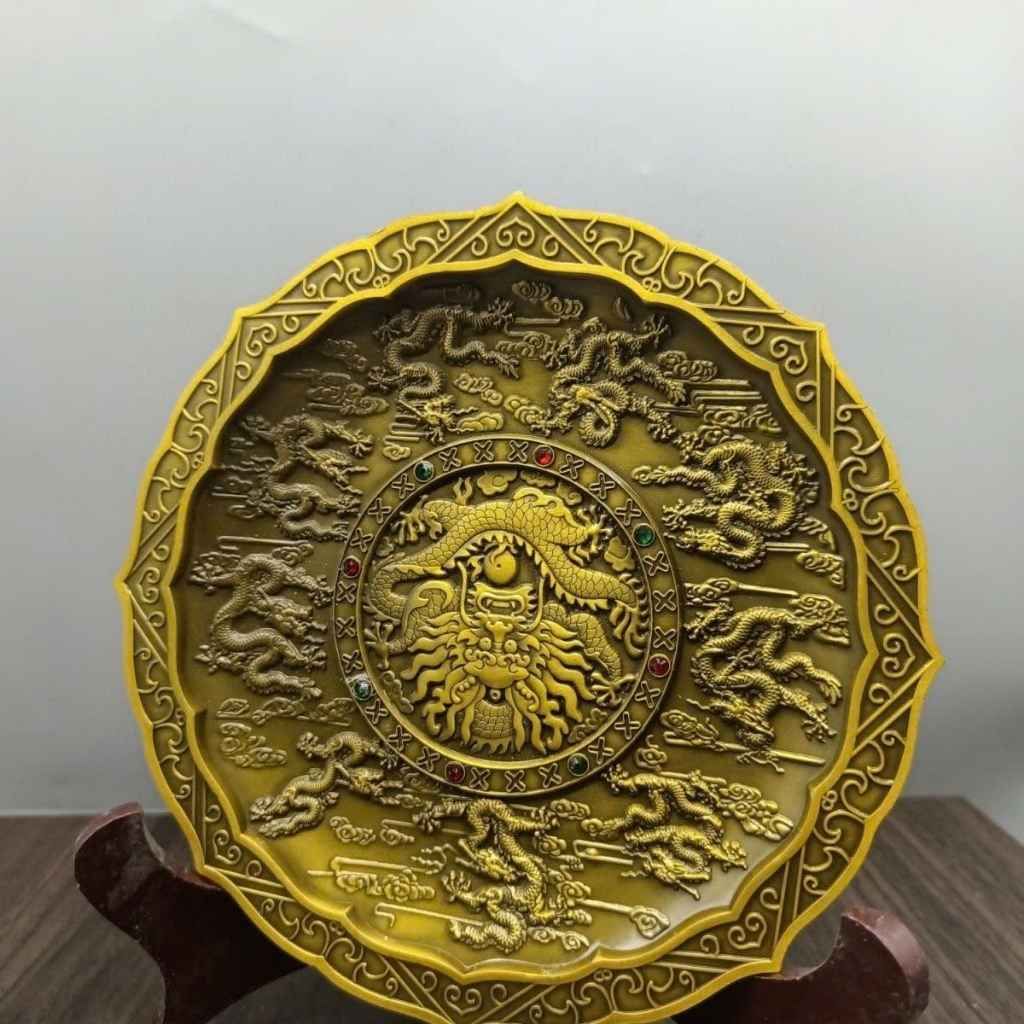  Đĩa Đồng Phong Thủy Cửu Long Tranh Châu BKMECN-10057 