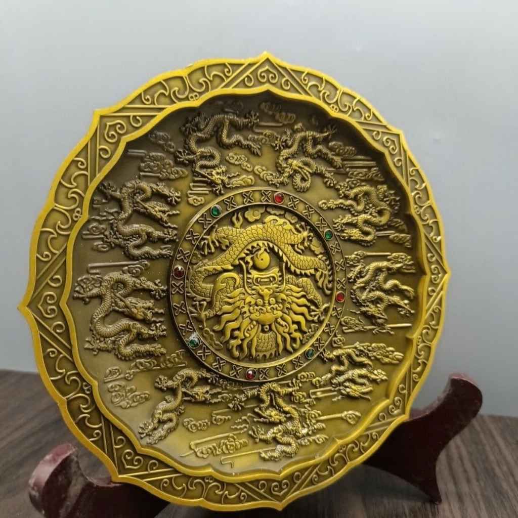  Đĩa Đồng Phong Thủy Cửu Long Tranh Châu BKMECN-10057 