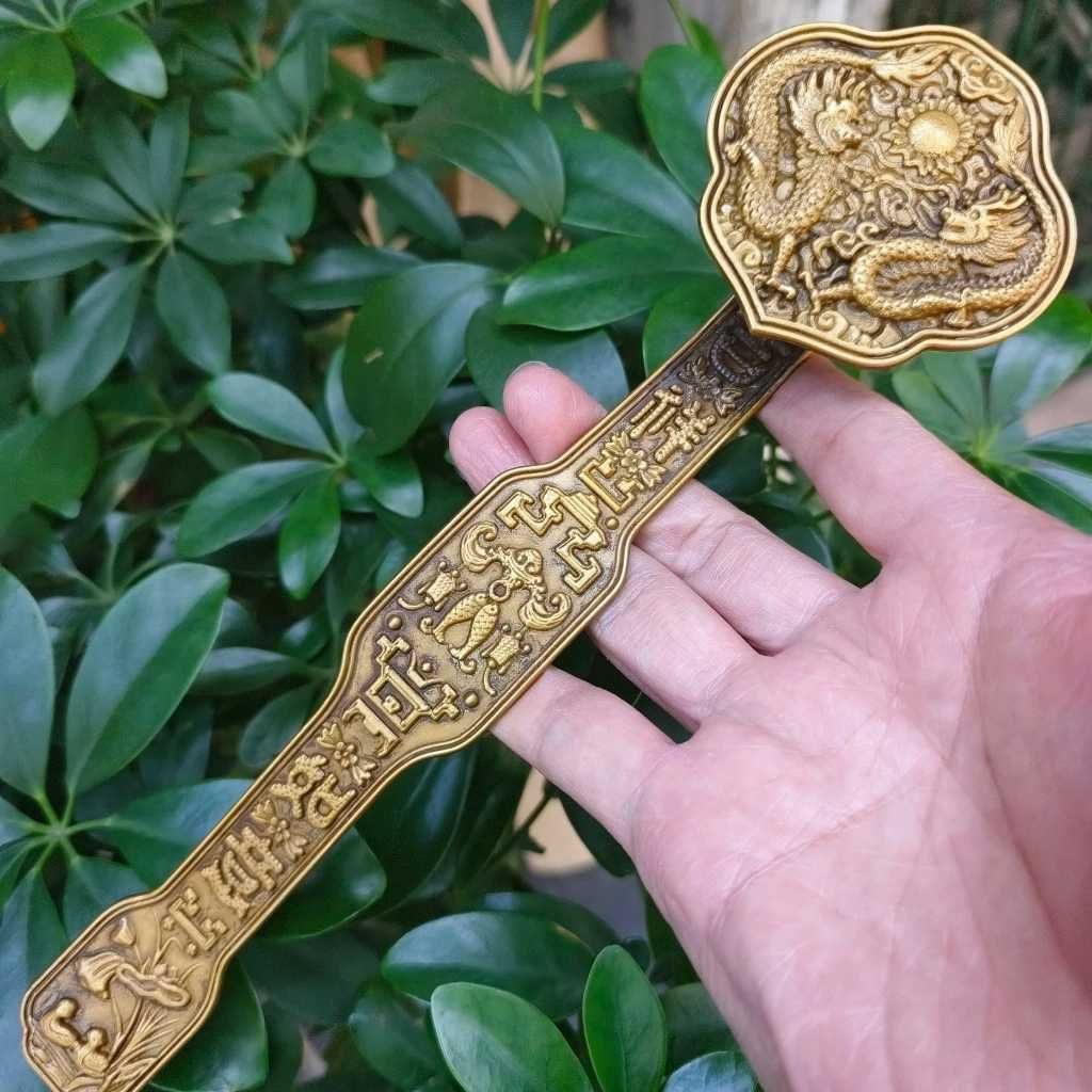  Gậy Như Ý Phong Thủy Bằng Đồng Cát Tường BKMECN-10061 
