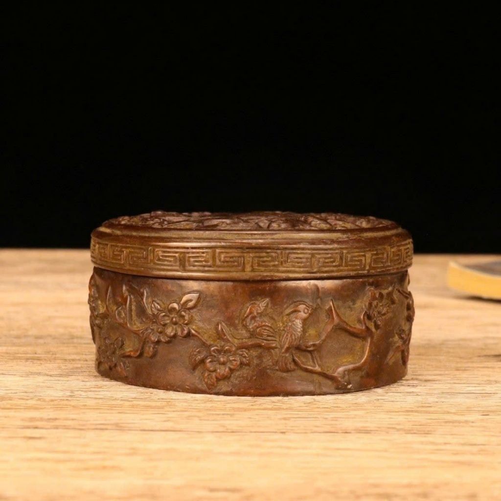 Lư đồng cổ Ngũ Phúc Lâm Môn chạm rỗng u nhã BKMECN-10065 