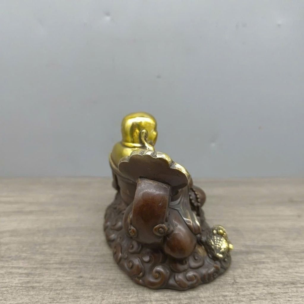  Tượng Phật Di Lặc tọa bao tiền bằng đồng hoàng gia BKMECN-10070 