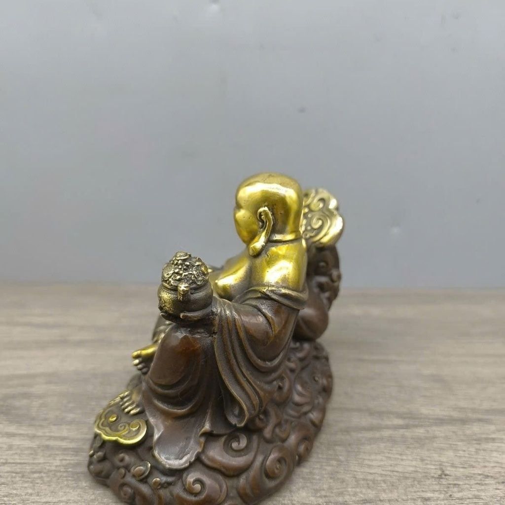  Tượng Phật Di Lặc tọa bao tiền bằng đồng hoàng gia BKMECN-10070 