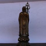  Tượng Phật Địa Tạng Vương Bồ Tát Bằng Đồng Nguyên Khối Cổ Kính BKMECN-10077 