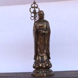  Tượng Phật Địa Tạng Vương Bồ Tát Bằng Đồng Nguyên Khối Cổ Kính BKMECN-10077 