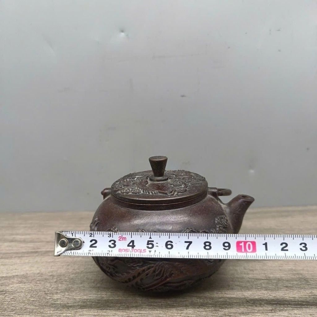  Ấm Trà Đồng Chạm Phượng Hoàng Cổ Kính BKMECN-10080 