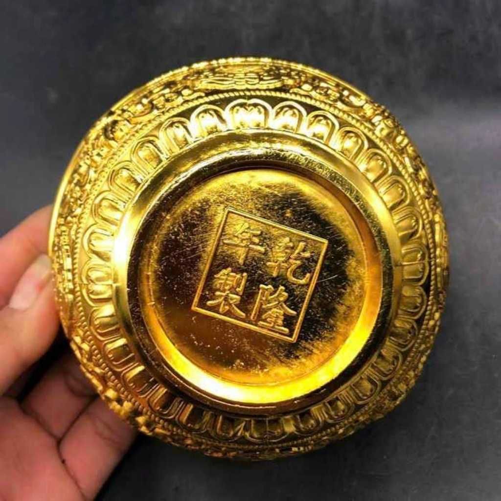  Bát Đồng Hoàng Kim Chạm Hoa Văn Chữ Phúc BKMECN-10082 