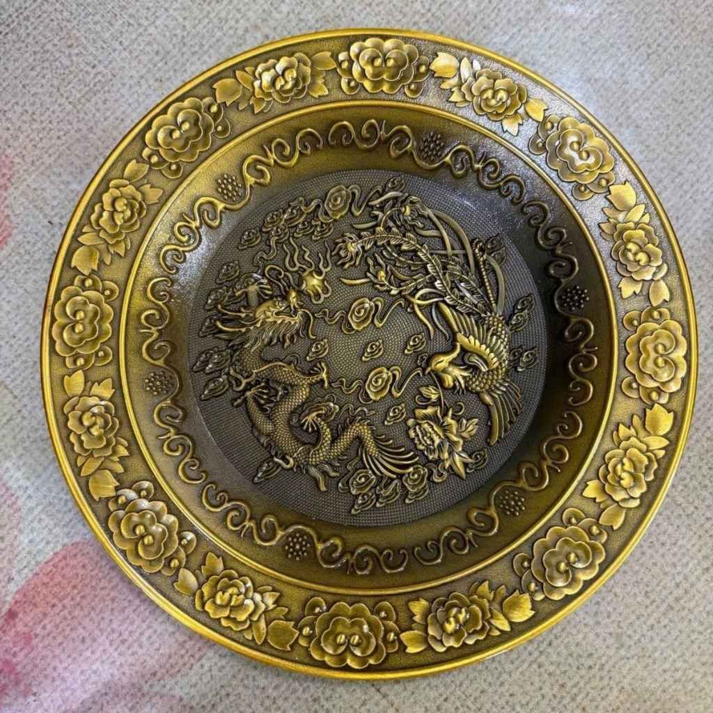  Đĩa đồng chạm Long Phụng Trình Tường hoàng gia BKMECN-10083 