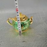 Ấm Trà Đồng Hoàng Kim Chạm Bách Phúc Phủ Sen Ngọc BKMECN-10084 
