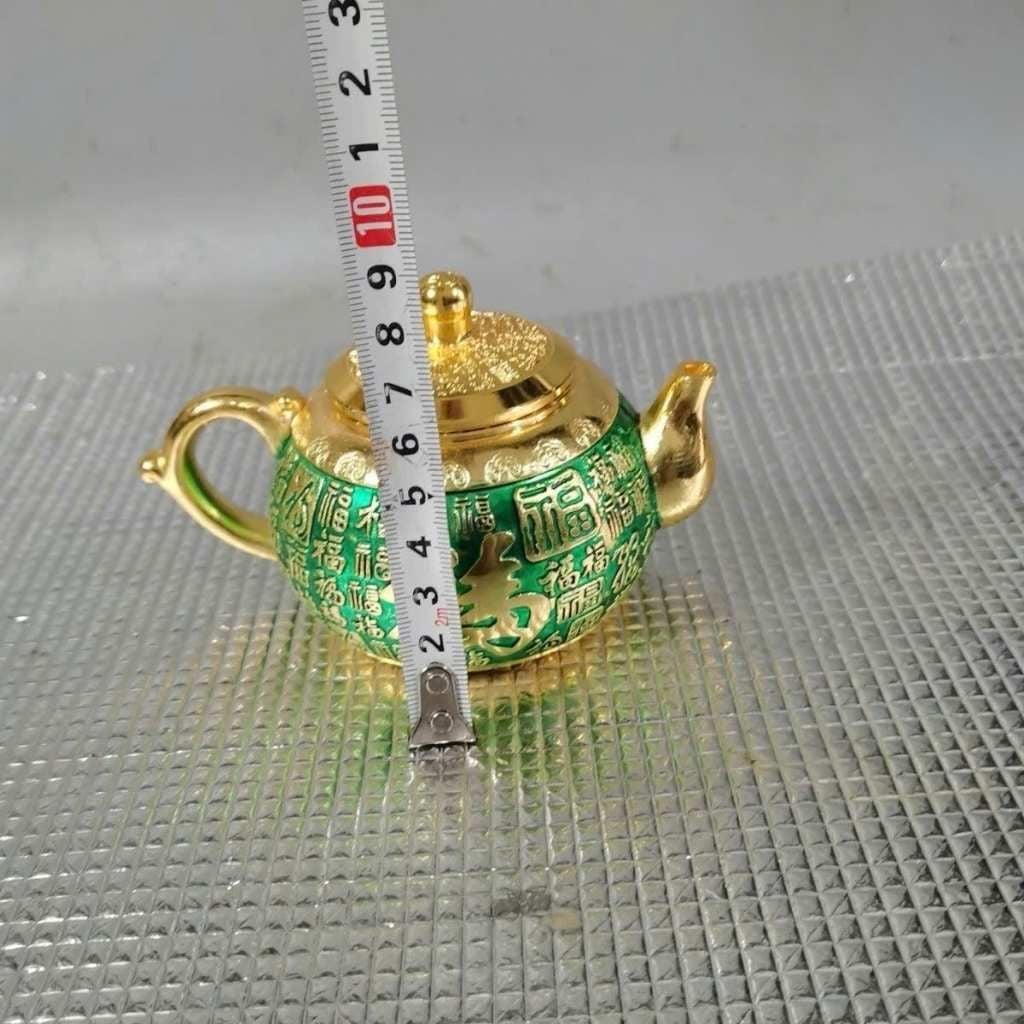  Ấm Trà Đồng Hoàng Kim Chạm Bách Phúc Phủ Sen Ngọc BKMECN-10084 