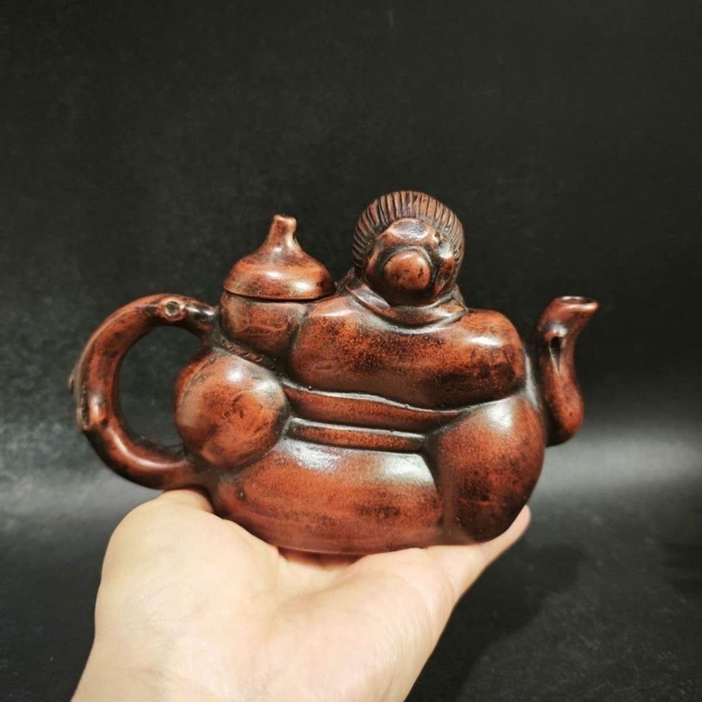  Ấm trà Tử Sa tạc hình Thọ Tinh công đức BKCECN-10508 