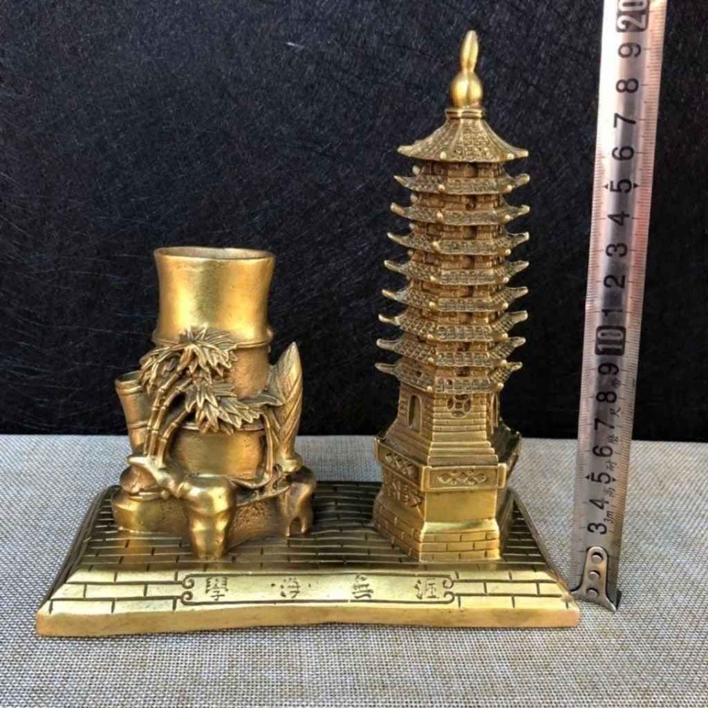  Mô Hình Tháp Văn Xương Kèm Ống Cắm Bút Bằng Đồng BKMECN-10101 