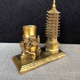  Mô Hình Tháp Văn Xương Kèm Ống Cắm Bút Bằng Đồng BKMECN-10101 