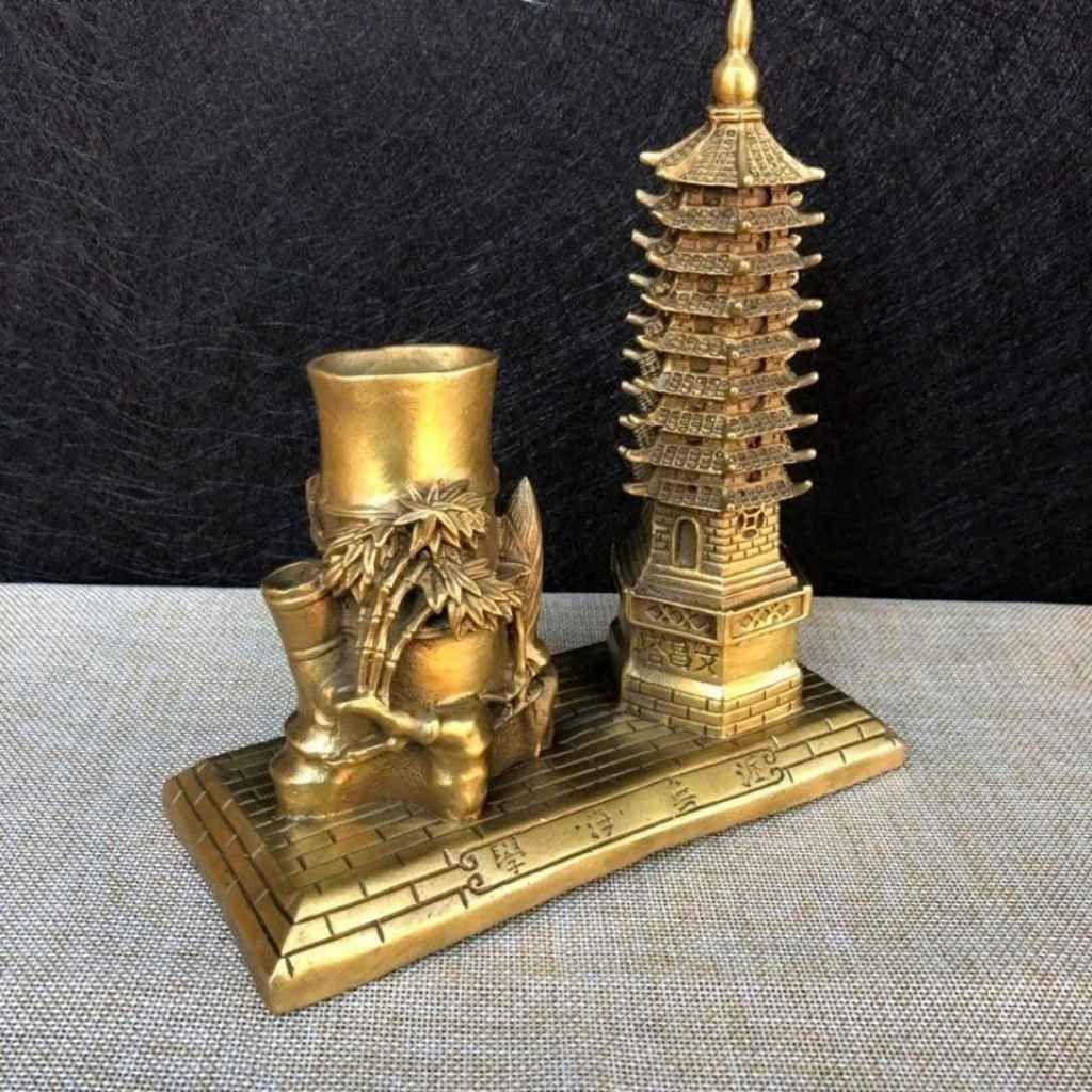  Mô Hình Tháp Văn Xương Kèm Ống Cắm Bút Bằng Đồng BKMECN-10101 