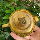  Ấm Trà Bằng Đồng Giả Cổ Chạm Khắc Nổi Kim Long BKMECN-10111 