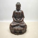  Tượng Phật Tổ Thích Ca Mâu Ni Bằng Đồng Xưa Dáng Tĩnh Tọa Đài Sen  BKMECN-10125 
