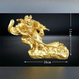  Tượng Ma Tổ Đạt Ma Hàng Ma Phục Hổ Bằng Đồng Vàng BKMECN-10126 