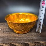  Bát Sen Cổ Ngoạn Họa Tiết Bách Điểu Bằng Đồng Vàng Nguyên Chất BKMECN-10129 