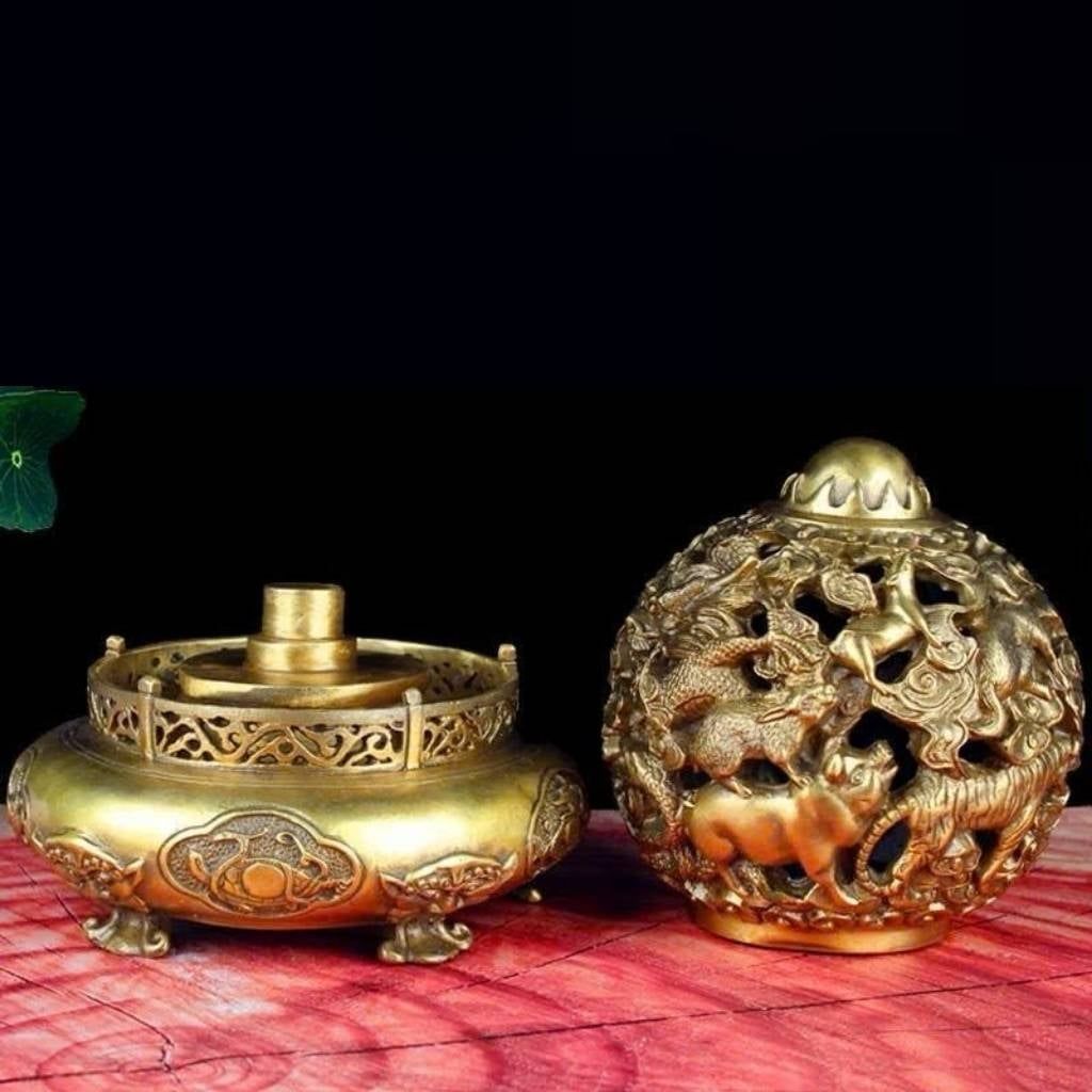  Cửu Chuyển Càn Khôn Đỉnh Bằng Đồng Vàng Nguyên Chất BKMECN-10131 