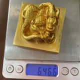  Ấn Triện Đồng Cổ Ngoạn Tạc Hình Rồng Báu Bằng Đồng Vàng BKMECN-10137 