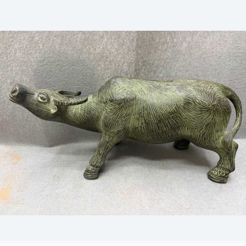  Tượng Trâu Đồng Kim Ngưu Tích Lộc Bằng Đồng Giả Cổ BKMECN-10139 