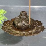  Đế Đốt Trầm Đồng Di Lặc Tọa Đài Sen Giả Cổ BKMECN-10146 