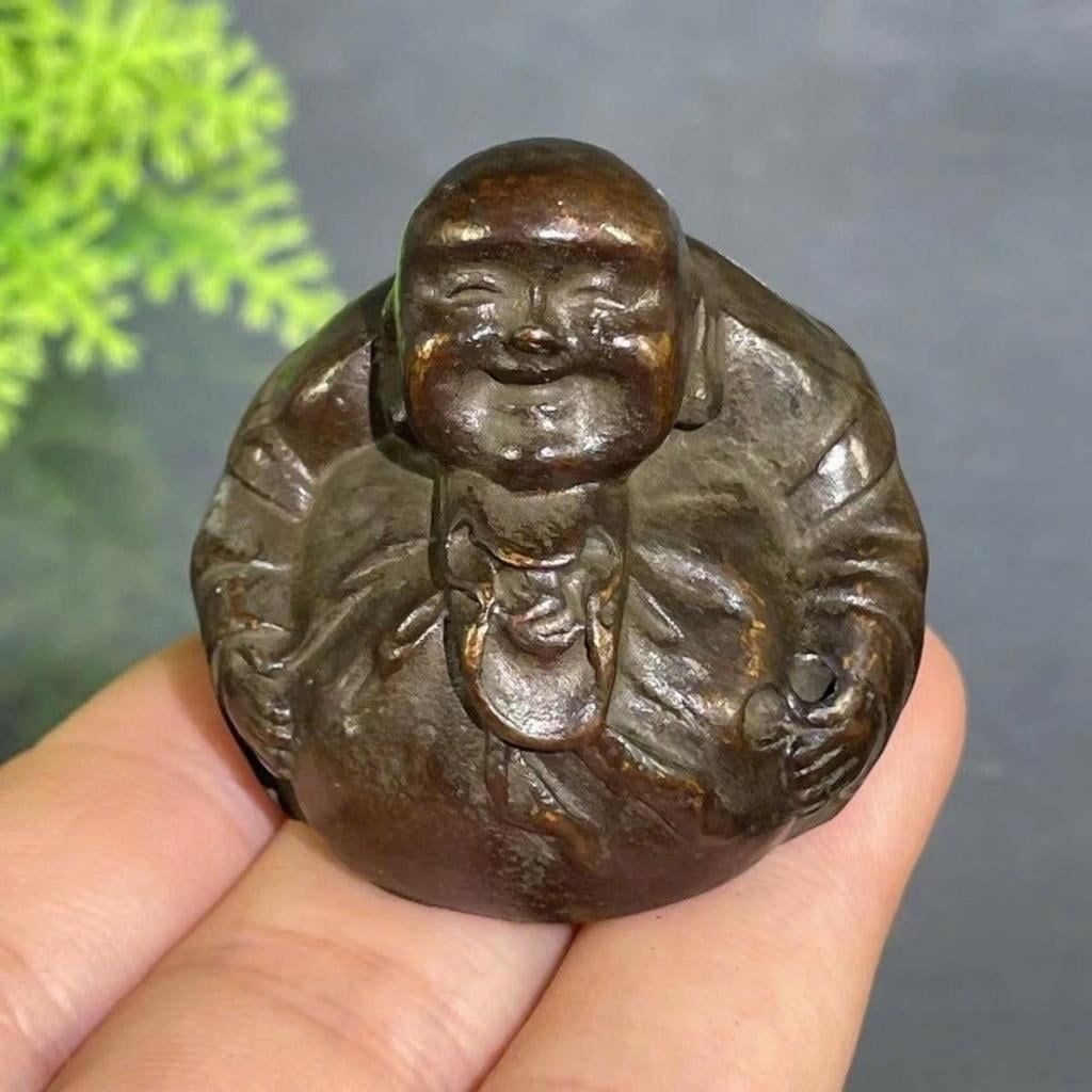  Đế Đốt Trầm Đồng Di Lặc Tọa Đài Sen Giả Cổ BKMECN-10146 