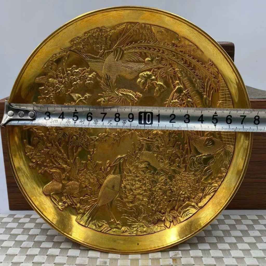  Đĩa Đồng Đúc Bách Điểu Triều Phụng Hoàng Kim BKMECN-10151 