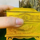  Lư Xông Trầm Đồng Mạ Vàng Dáng Hộp Vuông Cát Tường BKMECN-10161 