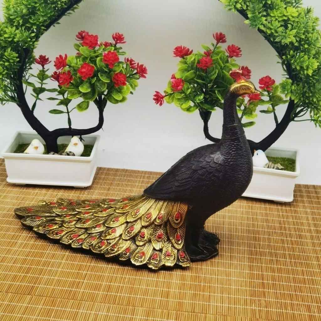  Tượng Đồng Chim Công Khổng Tước Khai Bình Chiêu Tài BKMECN-10162 