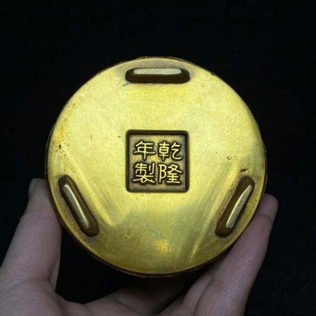  Tượng Trâu Đồng Chiêu Tài Kèm Lư Xông Trầm Hoàng Kim BKMECN-10165 