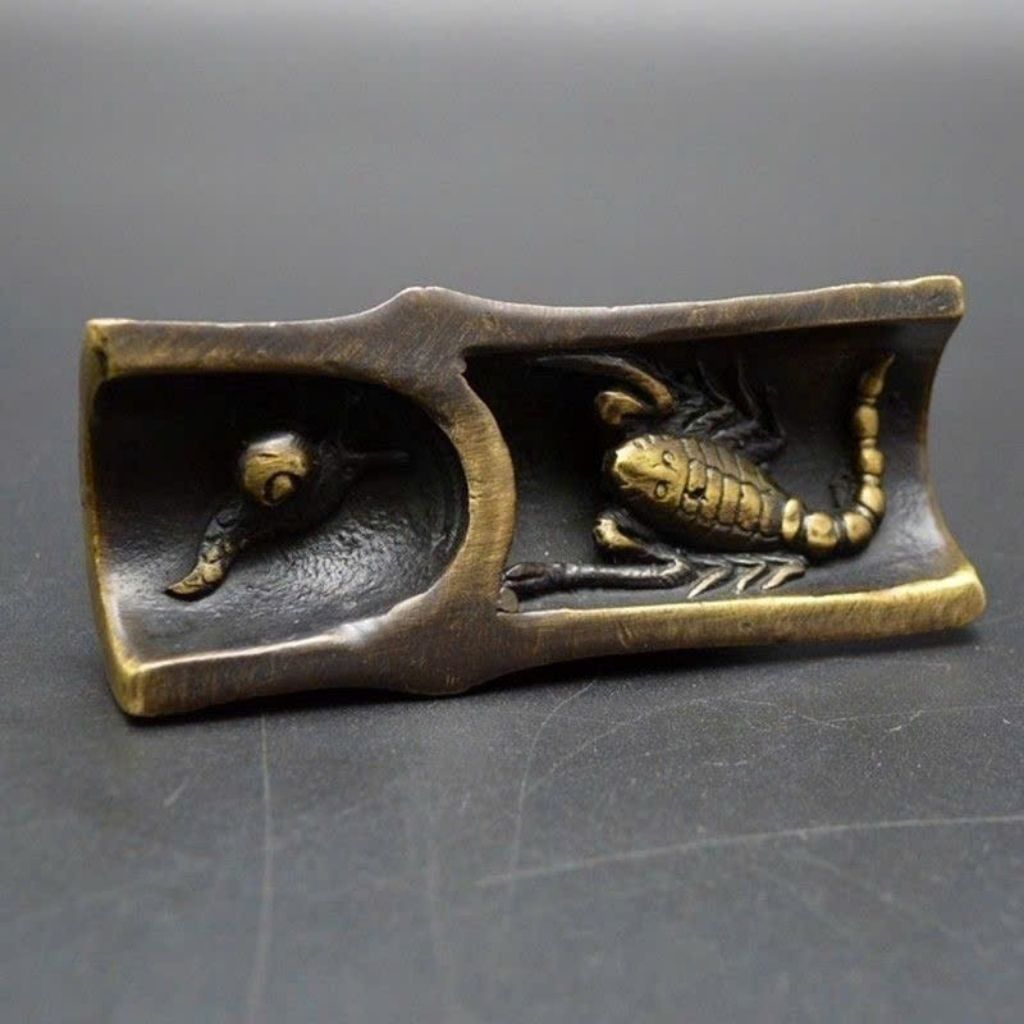  Tượng Đồng Ve Sầu Đậu Thân Tre Cổ Phong Cát Tường BKMECN-10167 